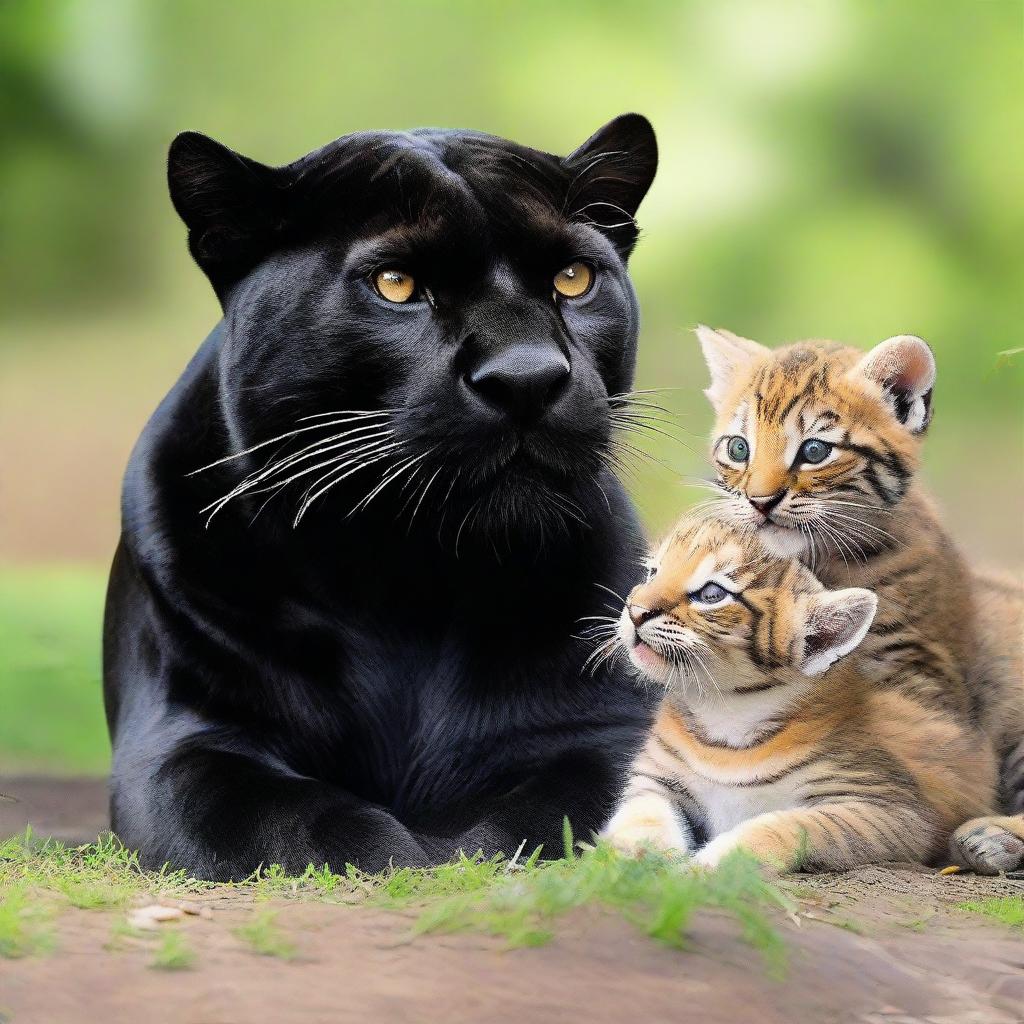 Wild Kingdom: Majestic Black Panther, Powerful Tiger & Adorable Kittens