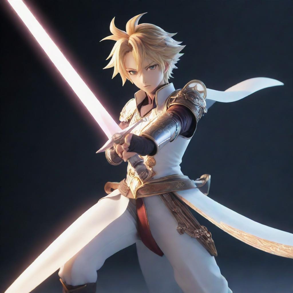 Ethereal Warrior: Anime-Inspired Swordmaster